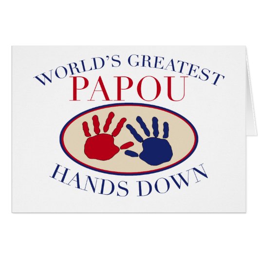 Best Papou Hands Down Cards (Front Horizontal)