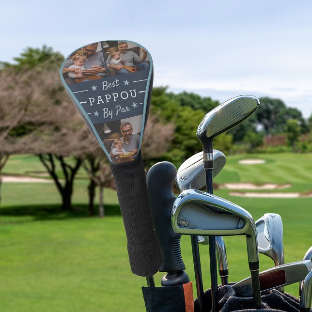 Best Pappou By Par | 3 Photo Golf Head Cover (Creator Uploaded)
