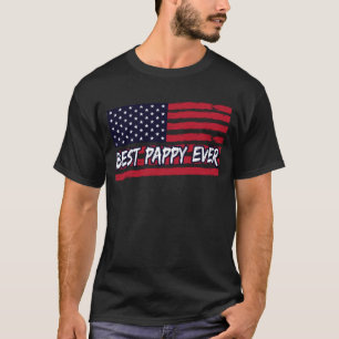 Best Pappy Ever Us Flag Grandpa Fathers Day Gift T-Shirt