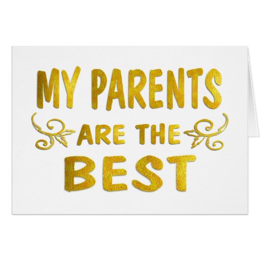 Best Parents Cards (Front Horizontal)