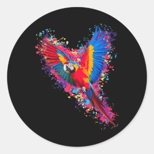 Best Parrot Art For Men Women Kids Tropical Parrot Classic Round Sticker