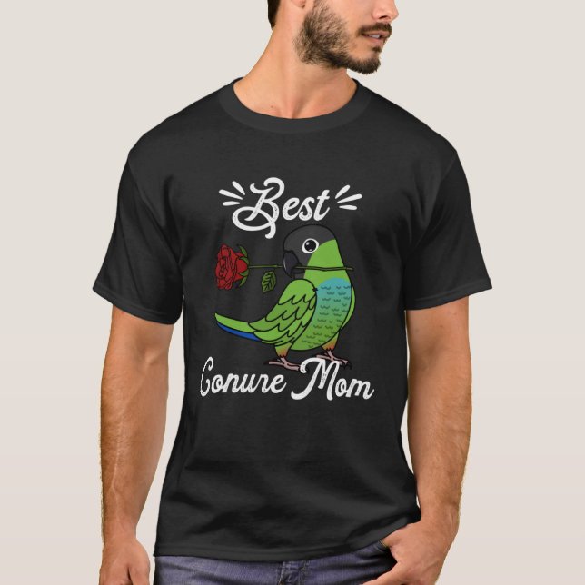 Best Parrot Mom I Nanday Conure T-Shirt (Front)