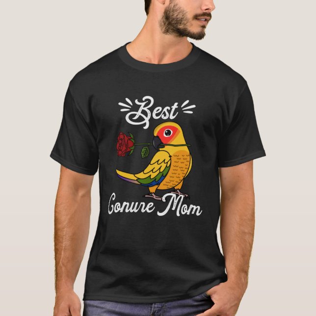 Best Parrot Mom I Sun Conure T-Shirt (Front)