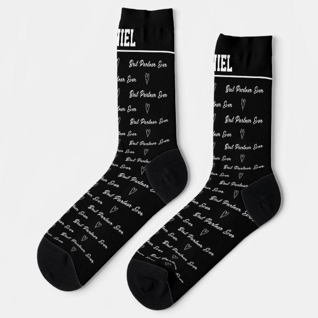 Best Partner Ever | Fun Monogram Socks (Left)
