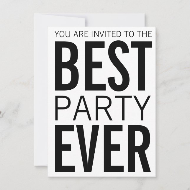 Best Party Ever Invitation (Front)