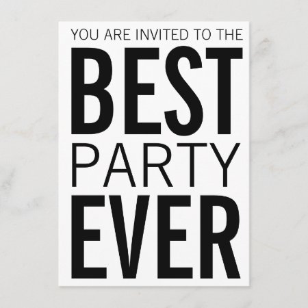 Best Party Ever Invitation