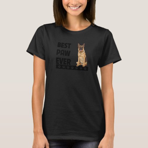 Best Paw Ever German Shepherd Dad Fathers Day Gsd  T_Shirt