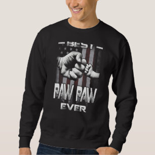 Best Paw Paw Ever Fist bump USA Flag Father's Day Sweatshirt