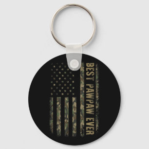 Best Pawpaw Ever Camouflage American Flag Father's Keychain