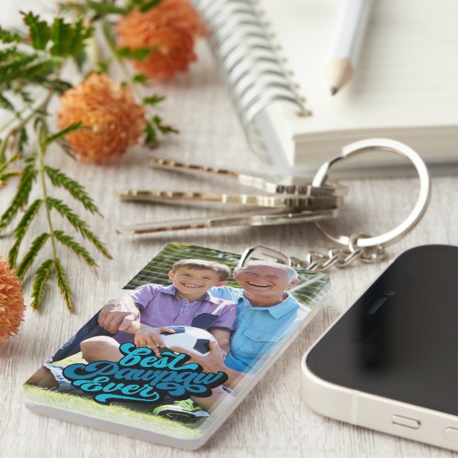Best Pawpaw Ever | Grandpa Photo Keychain (Front Right)