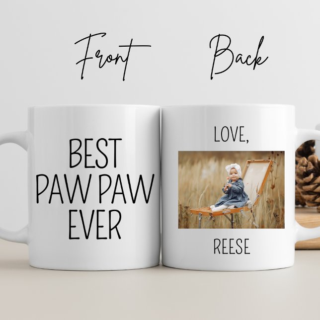 Best Pawpaw Ever Personalized Photo Grandpa Gifts Mug (Creator Uploaded)