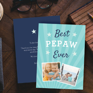 Best Pepaw Ever   Father's Day Flat Photo Card