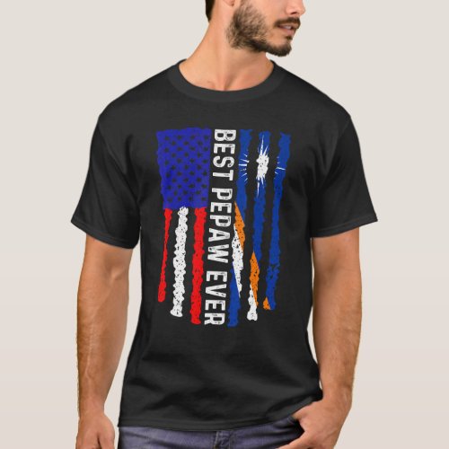 Best Pepaw Ever Us Marshall Islands Flag Fathers  T_Shirt