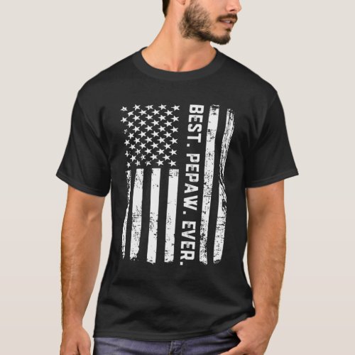 Best Pepaw Ever Vintage American Flag T_Shirt