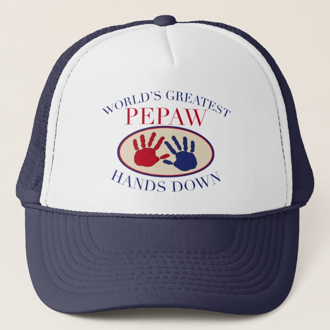 Best Pepaw Hands Down Trucker Hat (Front)