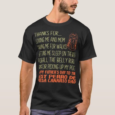 Best Perro De Presa Canario Father&#39;s Day Gift T-Shirt