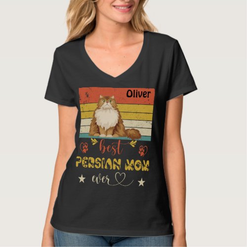 Best Persian Mom Ever Funny Cat Mama Cat Mother T_Shirt