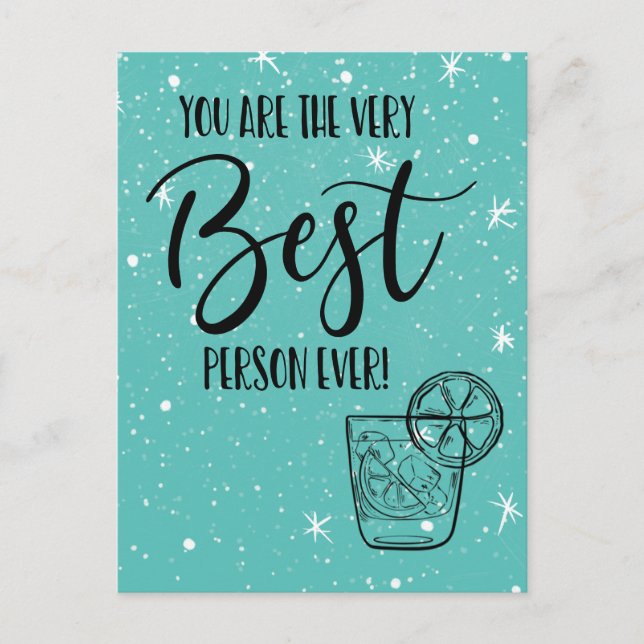 Best person ever Gin & Tonic Postcard (Front)
