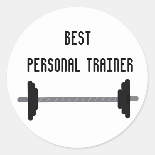 Best Personal Trainer Classic Round Sticker