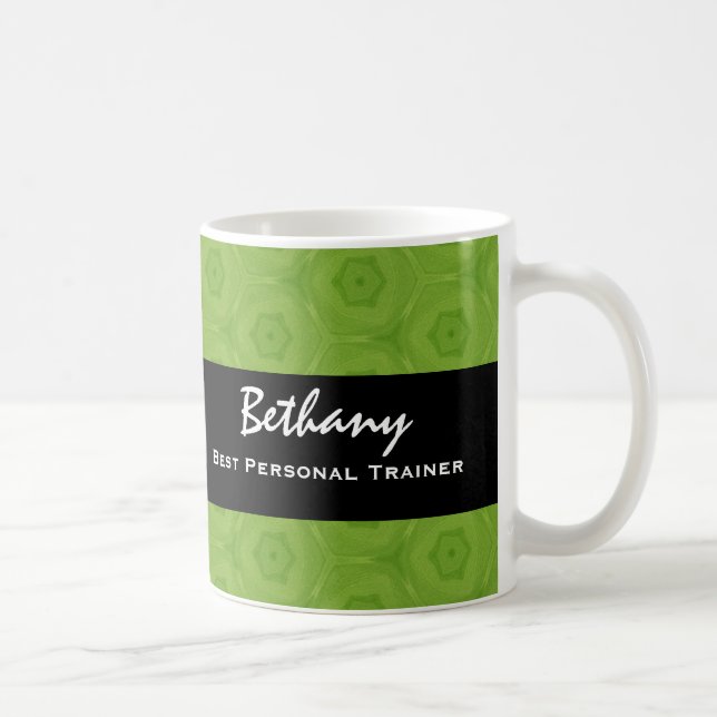 Best PERSONAL TRAINER Green and Black Gift Coffee Mug (Right)