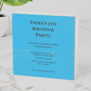 Best Personalized Birthday Party Invitation  Wooden Box Sign