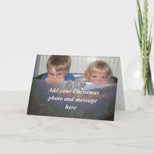 Best Personalized Christmas Any Photo Upload Card (Front)