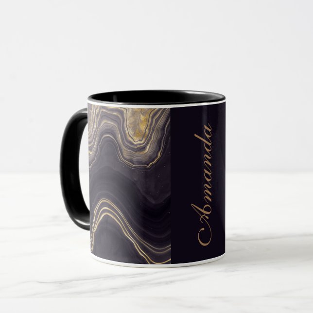 Best personalized Marble two-tone coffee, tea mug (Front Left)