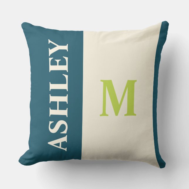 Best Personalized Monogram Outdoor Patio Pillows (Front)