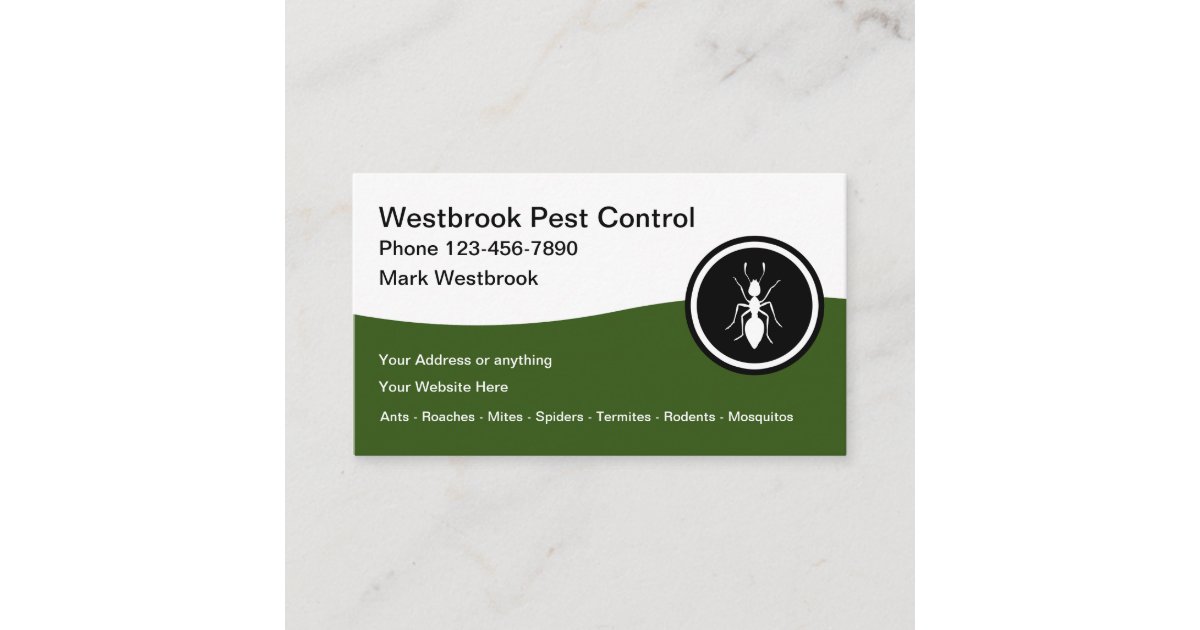 Best Pest Control Modern Business Cards Zazzle