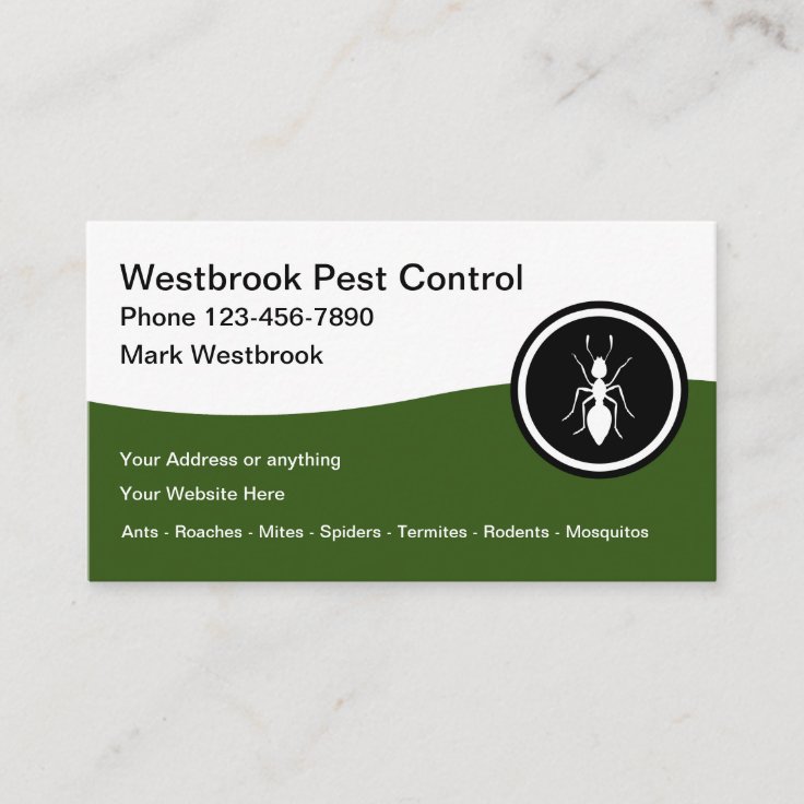 Best Pest Control Modern Business Cards Zazzle