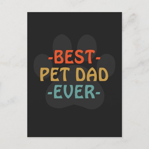Best Pet Dad Ever Postcard