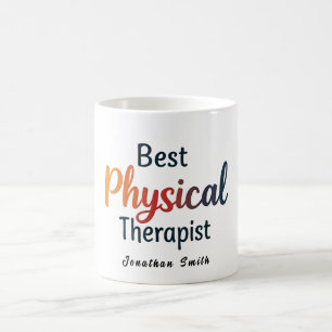 Best "Physical "Therapist Colorful Typography Gift Coffee Mug