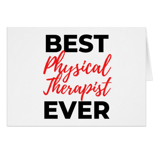 Best Physical Therapist Ever 2 Cards (Front Horizontal)