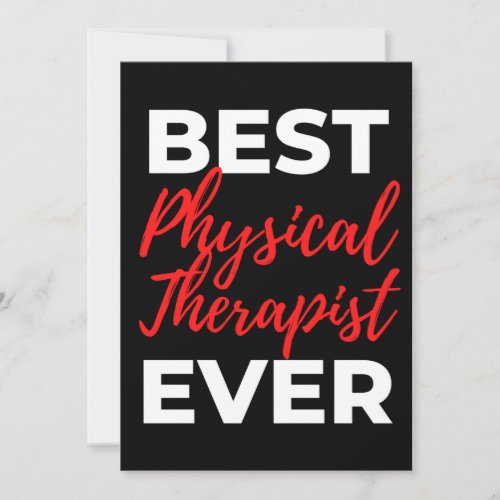 Best Physical Therapist Ever Thank You Card