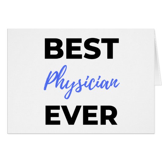 Best Physician Ever 2 Cards (Front Horizontal)