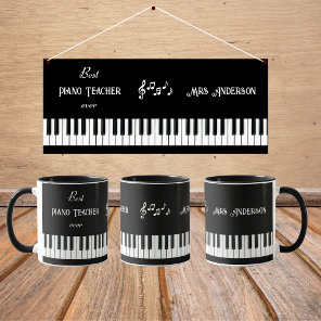 Best Piano Teacher Ever Personalized Mug