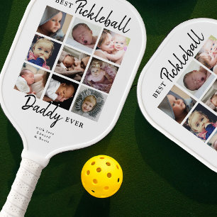 Best Pickleball Daddy Photo Collage Pickleball Paddle
