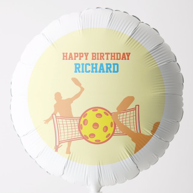 Best Pickleball Player Funny Birthday Party Balloon (Front)