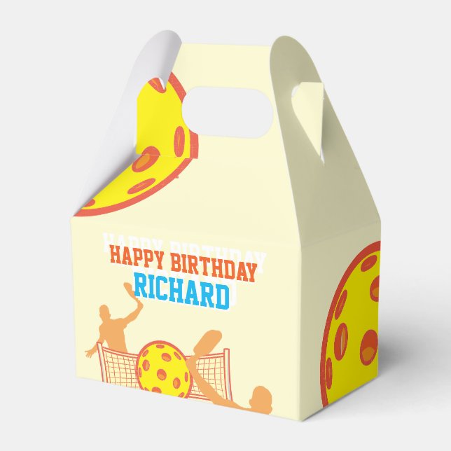 Best Pickleball Player Funny Birthday Party Favor Boxes (Front Side)