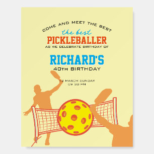 Best Pickleball Player Funny Birthday Party Foam Board