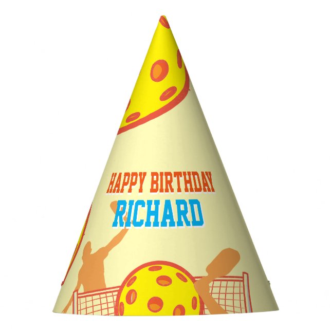 Best Pickleball Player Funny Birthday Party Party Hat (Front)