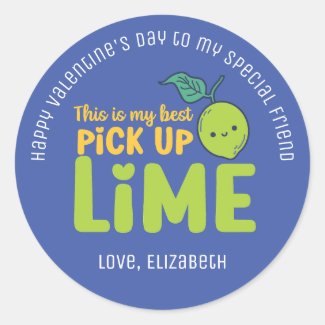 Best Pickup Lime Funny Pun Cute Valentine's Day