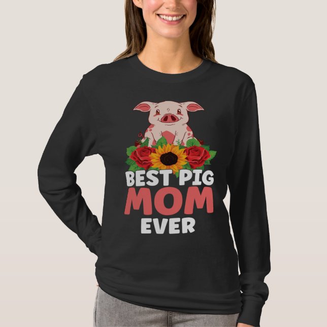 Best Pig Mom Ever Farm Kids Piglet T-Shirt (Front)