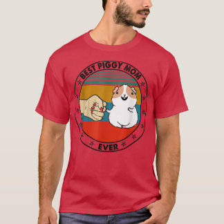 Best Piggy Mom Ever Guinea Pig Mom Retro Vintage  T-Shirt