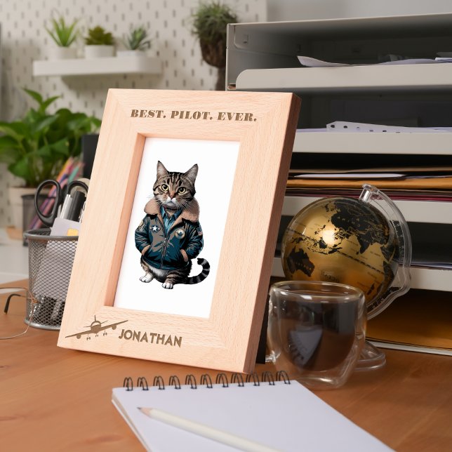 Best Pilot Ever & Airplane,Simple Personalized Engraved Frames (Creator Uploaded)