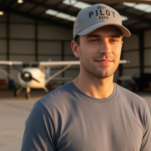 Best pilot ever Aviation Simple Typography Hat