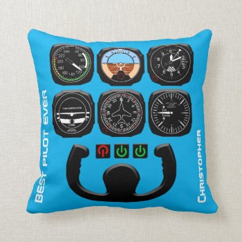 Best Pilot Ever Unique And Funny Throw Pillow by DigitalSolutions2u at Zazzle