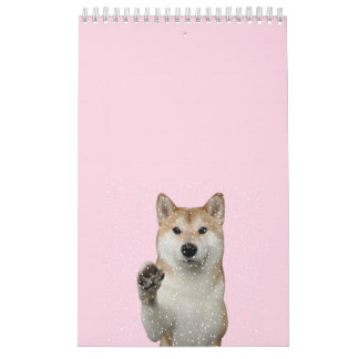 best pink dog and shibainu Page SmallCalendar. Calendar