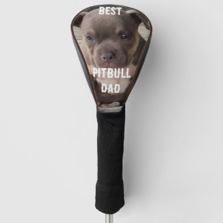 Best pitbull dad , dog father's day golf head cover