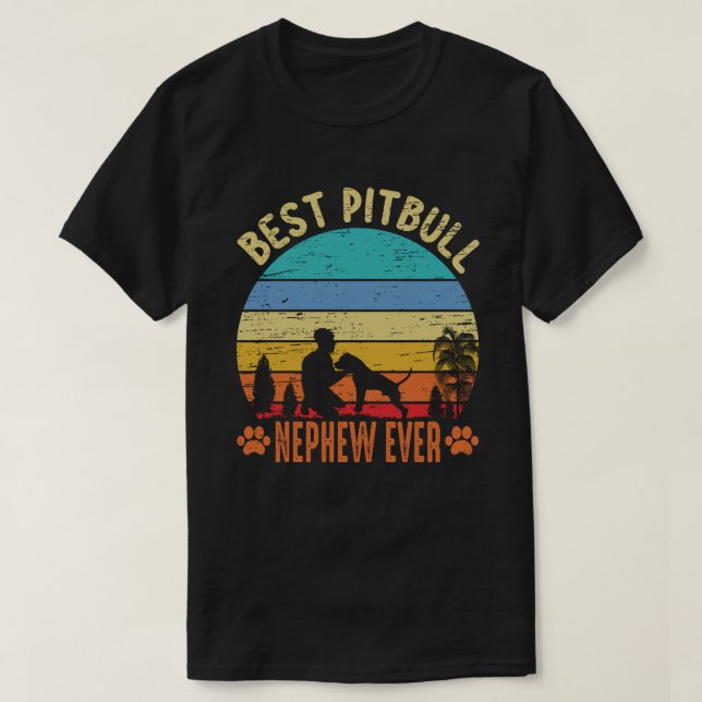 Best Pitbull NEPHEW EVER Vintage T-Shirt (Design Front)